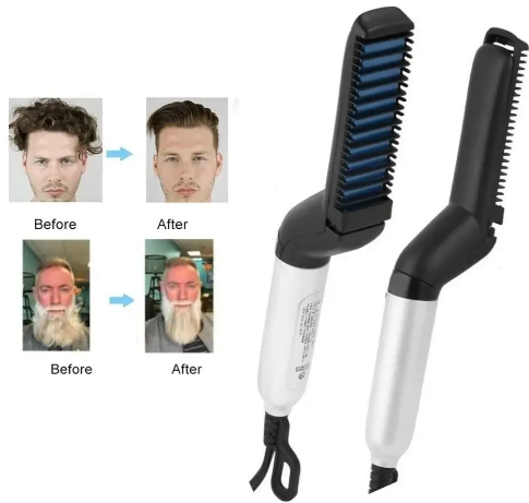 Domina tu estilo en minutos con la Plancha Peine para Barba y Cabello para Hombre.