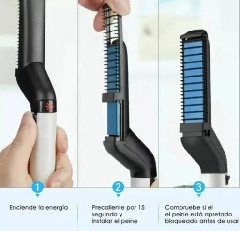 Domina tu estilo en minutos con la Plancha Peine para Barba y Cabello para Hombre.